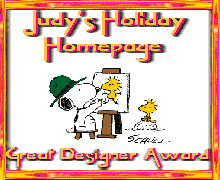 Judy's Holiday Page Award