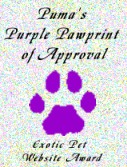 Puma Purple Paw Award