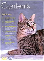 Check out Page 1 of CAT FANCY Magazine, June 2004 for Sandy Spots!