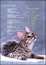 Check out Page 2 of CAT FANCY Magazine, June 2004 for Sunny Spots!