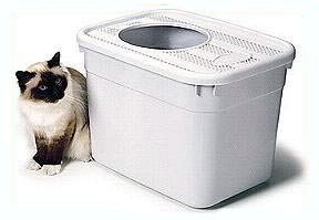 Clever Cat revolutionary top opening litter box with heavy duty plastic liners